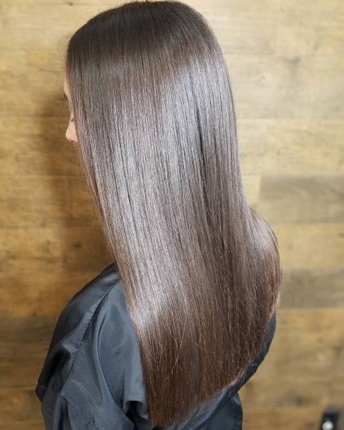 perfect straightened cut for thin hair
