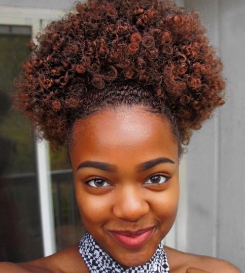 Afro Puff with Highlights