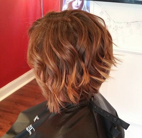 Choppy Curls – Inverted Bob Hairstyle for Wavy Hair