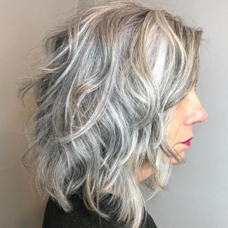 Curly Gray Shag Over 60