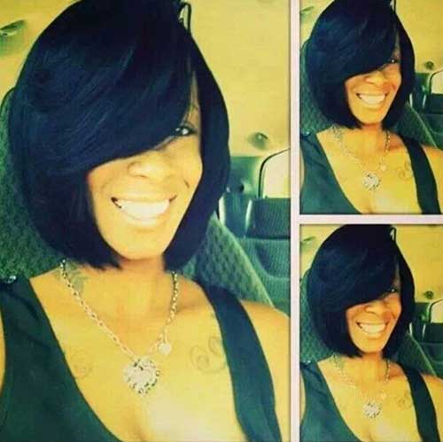 Cute Bob Hairstyle with Weave for Black Women