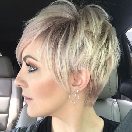 Disconnected Blonde Balayage Pixie