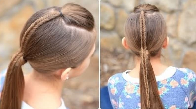 Fishtail Accented Ponytail