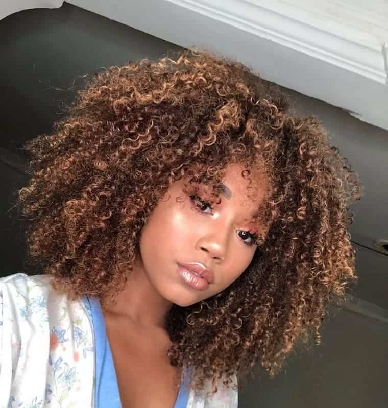 Light Brown Curls Highlights