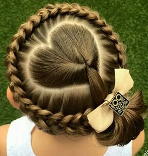 Little Girl’s Braids with Beads 0