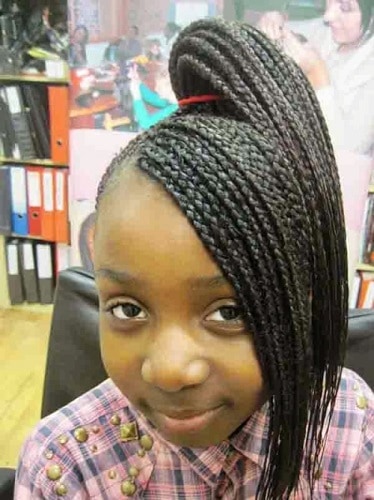 Little Girl’s Braids with Beads 2