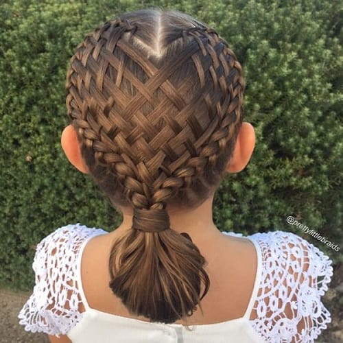 Little Girl’s Braids with Beads 25