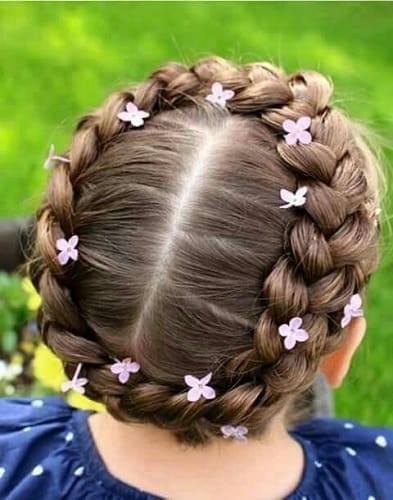 Little Girl’s Braids with Beads 31