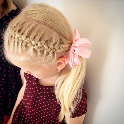 Little Girl’s Braids with Beads 37