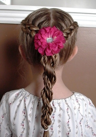 Little Girl’s Braids with Beads 38