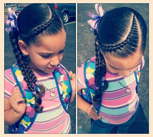 Little Girl’s Braids with Beads 4