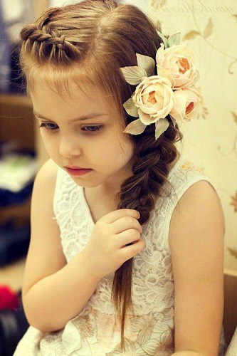 Little Girl’s Braids with Beads 40