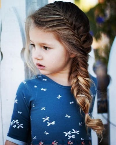 Little Girl’s Braids with Beads 42