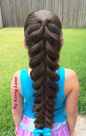 Little Girl’s Braids with Beads 47