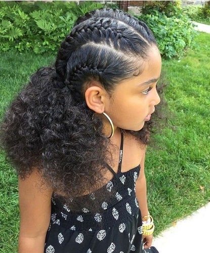 Little Girl’s Braids with Beads 48