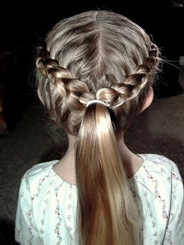 Little Girl’s Braids with Beads 5