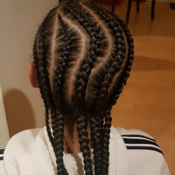 Little Girl’s Braids with Beads 56
