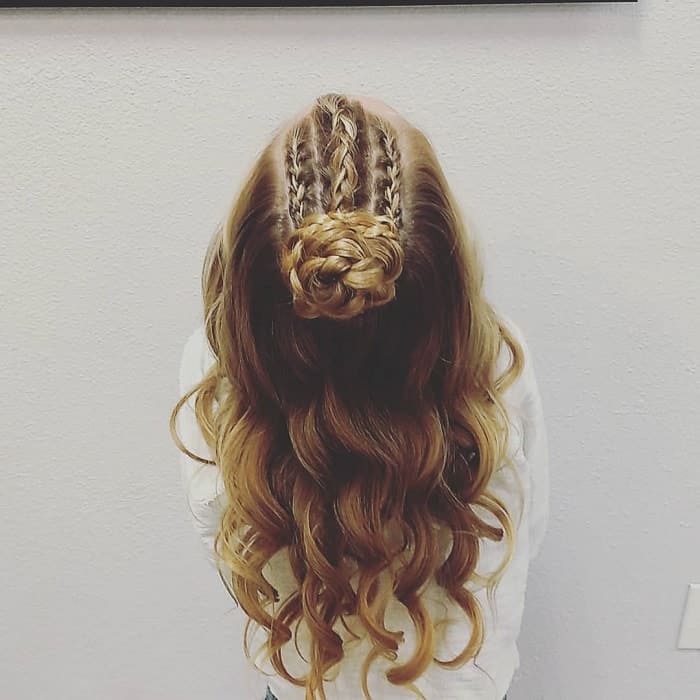 Little Girl’s Braids with Beads 59