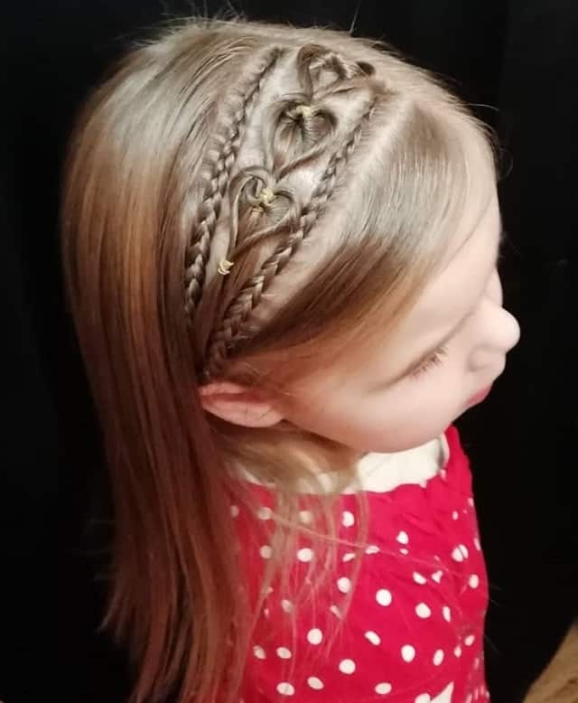 Little Girl’s Braids with Beads 63