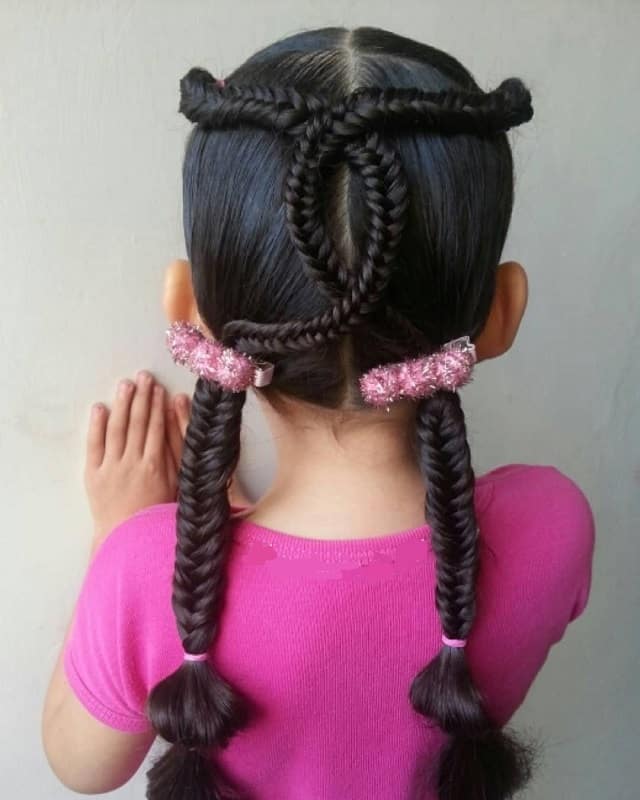 Little Girl’s Braids with Beads 67