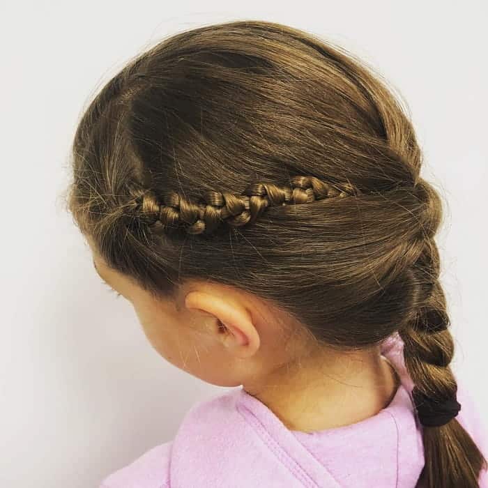 Little Girl’s Braids with Beads 70