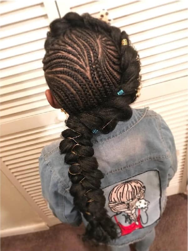 Little Girl’s Braids with Beads 73