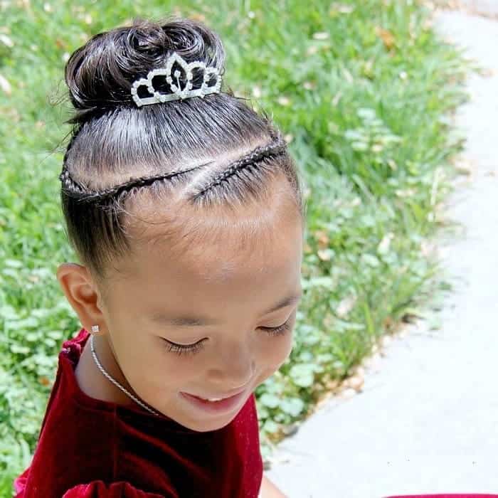 Little Girl’s Braids with Beads 75