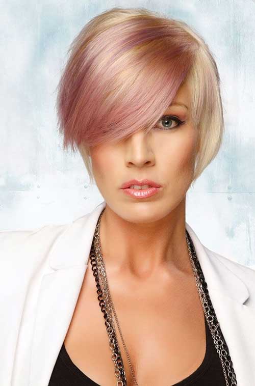 Nice Blonde and Pink Bob Hairstyle