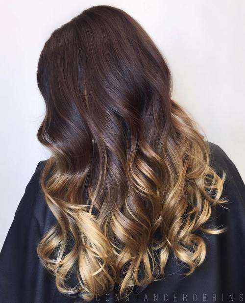 Ombre Hair Combined with Curls