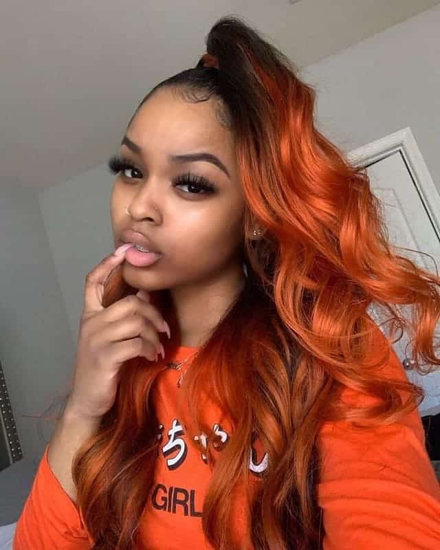 Orange Ombre Hairstyle