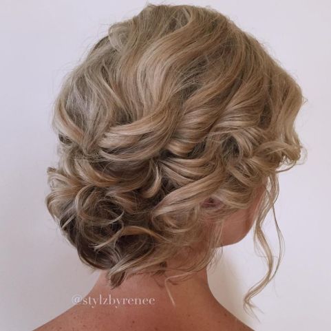 Romantic Loose Curly Updo