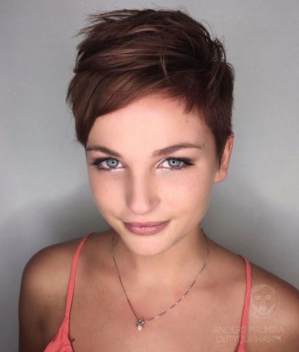 Short Choppy Side Parted Pixie