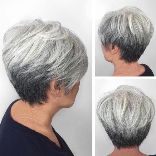 Silver and Black Tapered Pixie