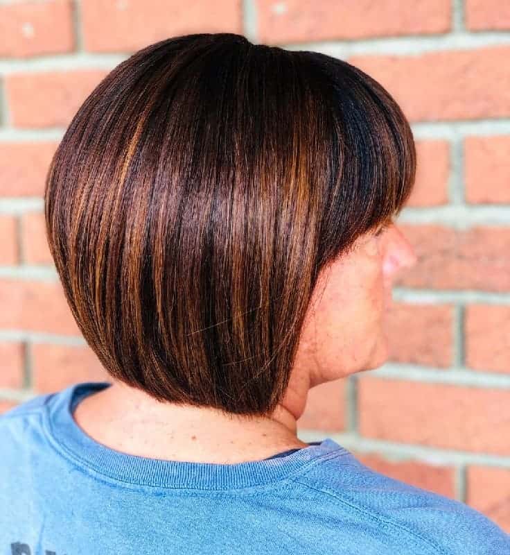 Soft Bob with Copper Highlights
