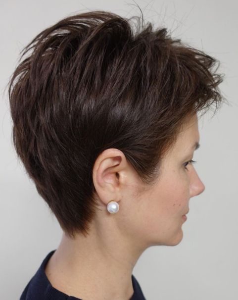 Tapered Pixie with Feathered Crown