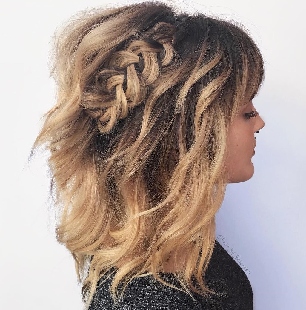 loose waves with a floppy braid.