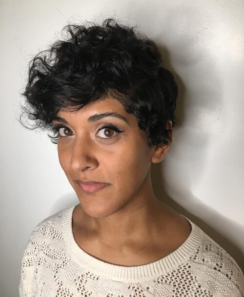 Disconnected Short Curly Pixie.