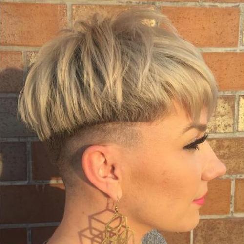 Feathered Cut with Shaved Sides