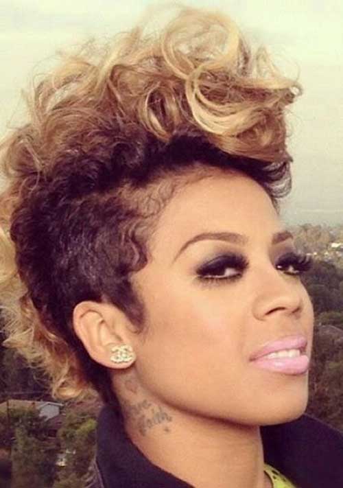 Keyshia Cole’s Mohawk Pixie Hairstyle with Highlights