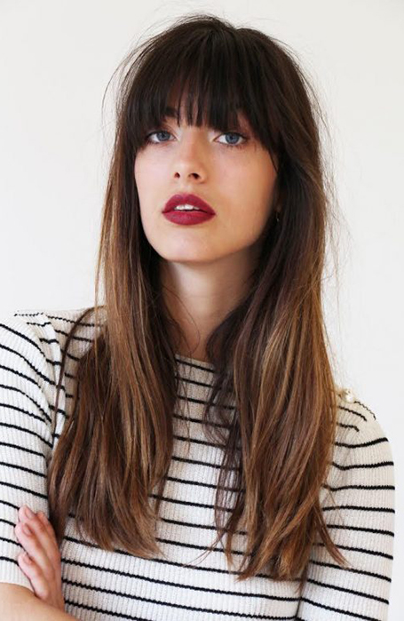 Long Straight Hair with Bangs