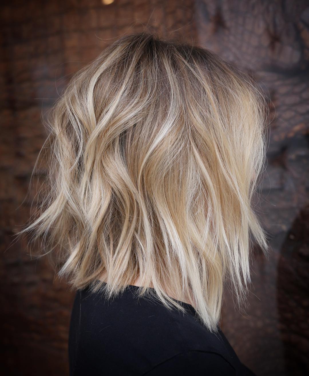 Razored Blonde Lob with White Ends