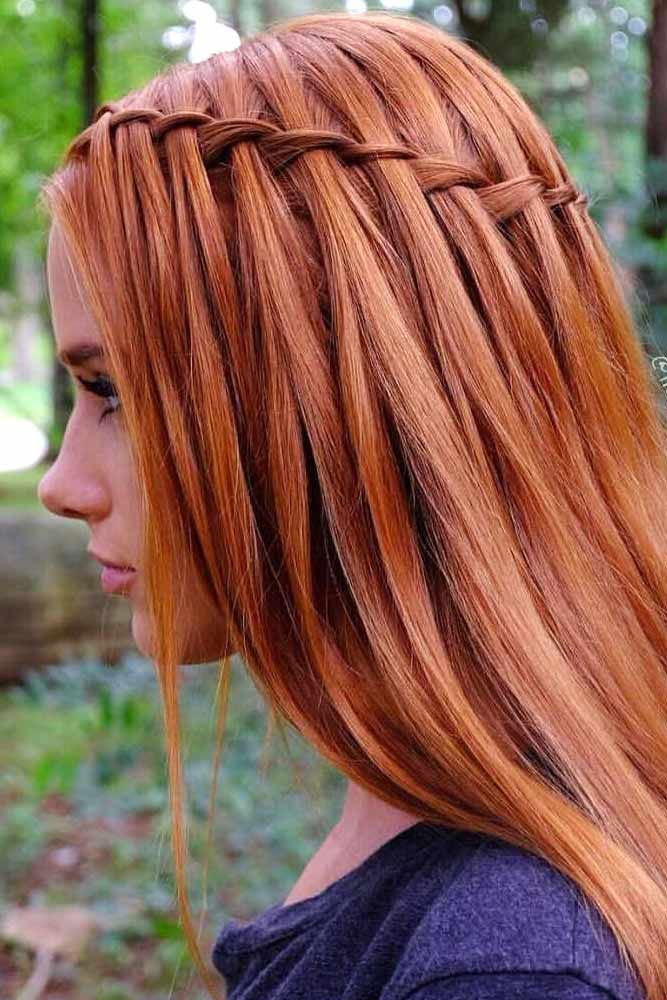 Simple Braided Ginger Hair