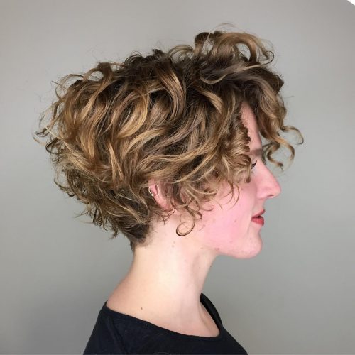 fresh curly stacked bob