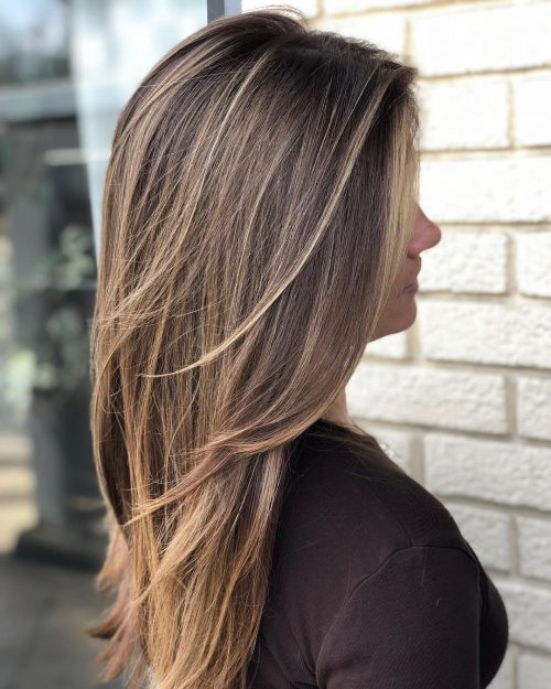 light brown with long layers