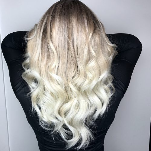 platinum blonde layering long layered