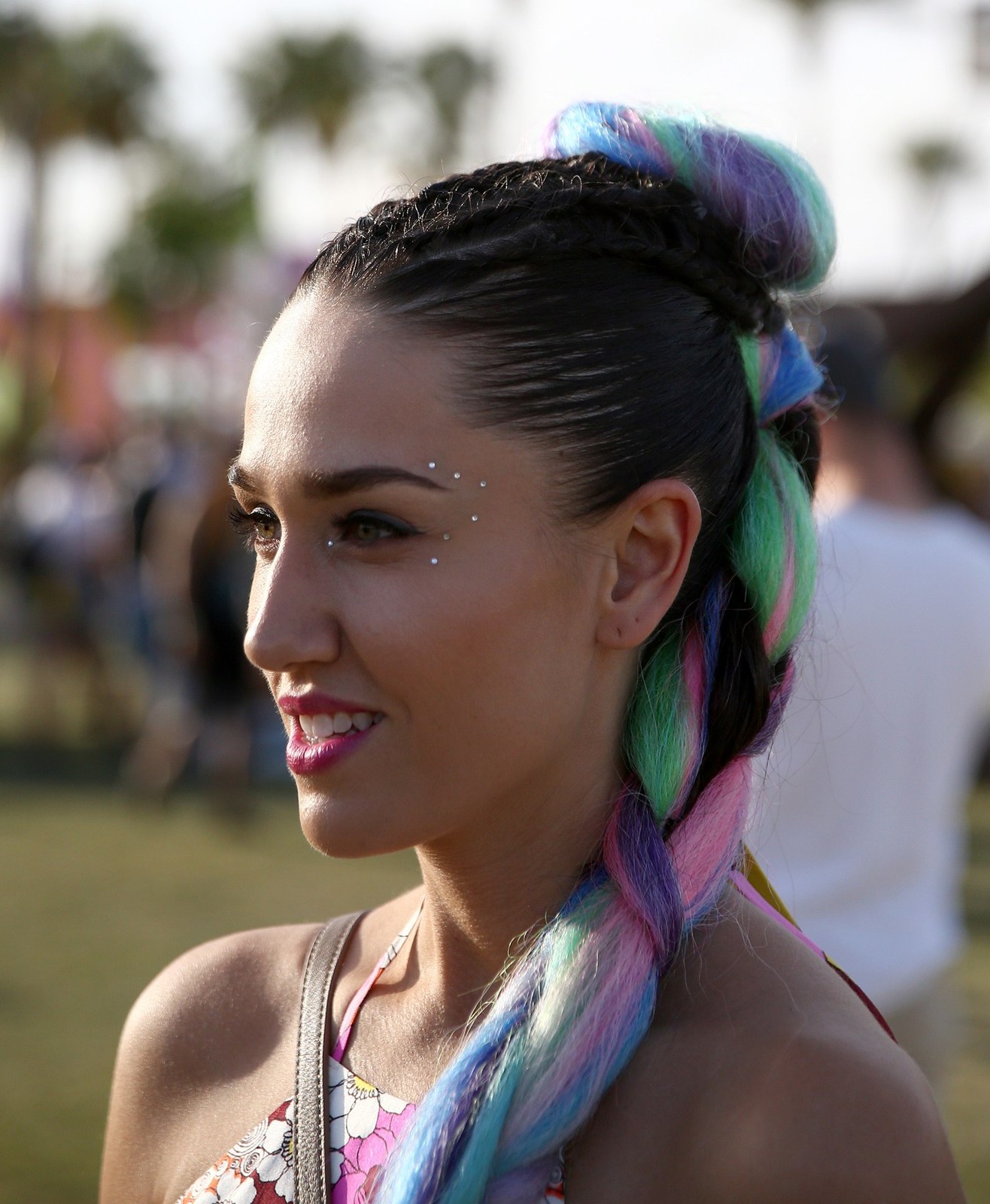 Colored Braided Hairstyle