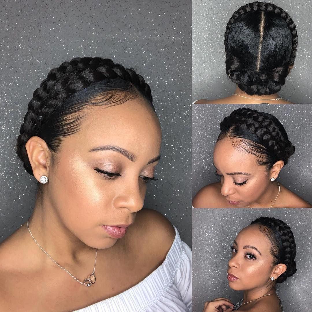 Double Halo Braid on Natural Hair