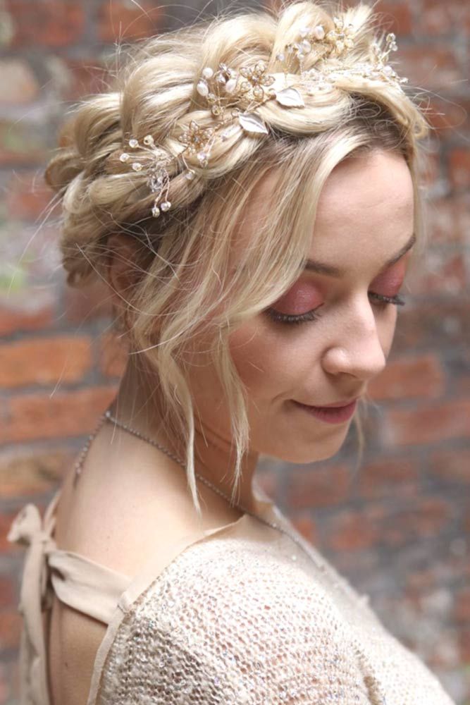Floral Halo Braid Hairstyle