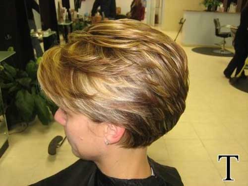 Layered Short Haircut for Older Women