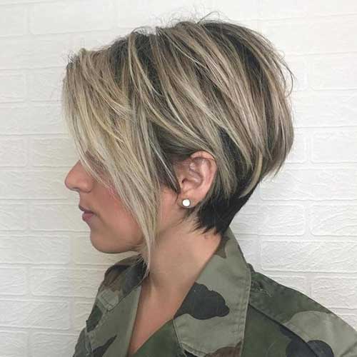 Pixie Cut with Lowlights and Highlights